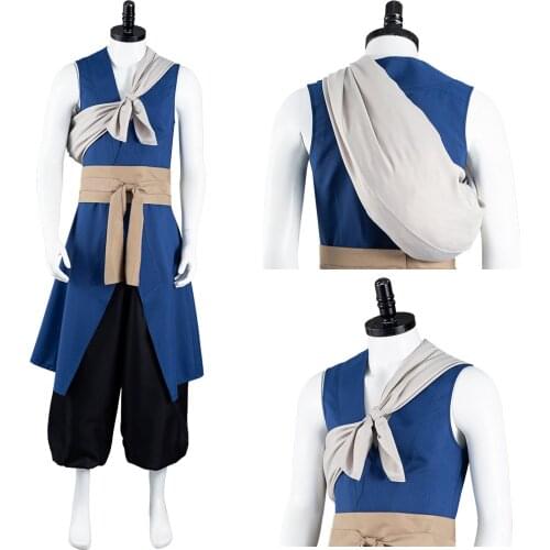 Yasuke Cosplay Costume JP Ronin Uniform Suit Outfits Halloween Carnival Chest Bag + Kimono + Pants + Belt Suit