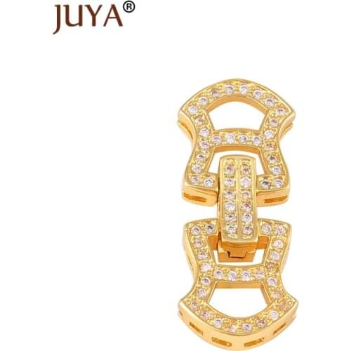 Fashion Clasps For Bracelet Necklace Jewelry Making High Quality Copper Metal micro pave Zirconia rhinestone CLASP for jewelry