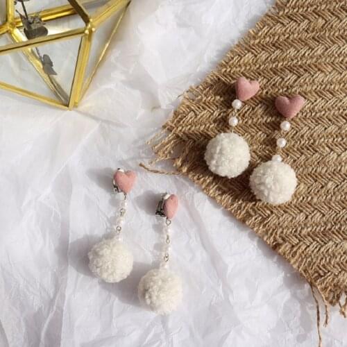 Womens Pink heart shape cute drop Earrings stylish korean style elegant fashion jewelry drop Earrings for girls Petal Earrings