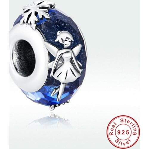 Fit bracelet charm genuine 925 sterling silver star snowflake elf beads for women beautiful diy accessories European jewelry