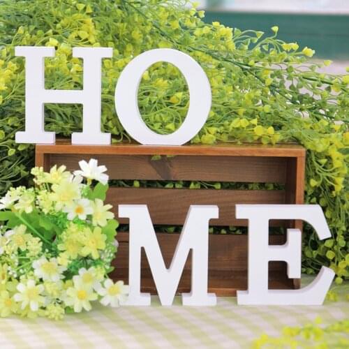 10pc10CMX10CM White Wooden Letter English Alphabet DIY Personalised Name Design Art Craft Free Standing Heart Wedding Home Decor