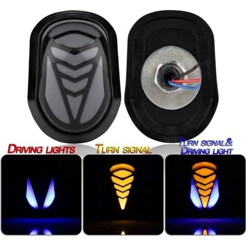 2Pcs/V-Shaped Led Motorcycle Turn Signal 1.3W 0.11A M10mm 18Smd 12V for Yamaha Warrior Xv1700 Honda Zoomer Xr 400