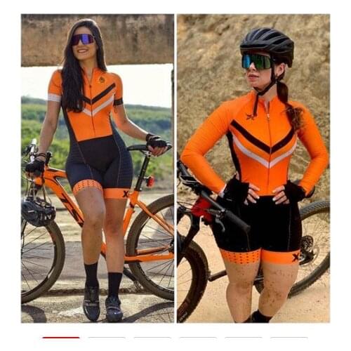 2021 Cycling Skinsuit Womens Long Sleeve Bike Wear Jumpsuit Bicycle Set Roadbike Mtb Clothing Go Pro Bicicleta