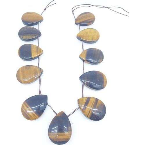 25 x 35mm Tiger Eye High Quality Gem Teardrop Crystal Quartz Agate Stone Beads DIY Jewelry Necklace Pendant Unique Cure
