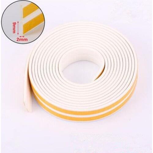 5m Four Colors Foam Rubber Seal Strip Adhesive Window And Doors Soundproofing Collision Avoidance Seal