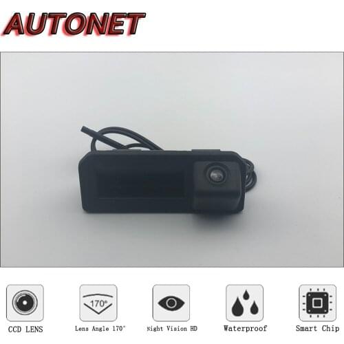 AUTONET car rear view camera for Audi Q2 A5 Skoda KODIAQ 2017 trunk handle camera reverse parking night visioin