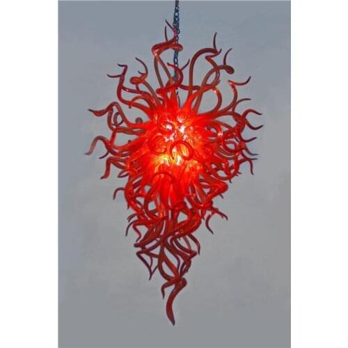 Free Shipping Red Murano Glass Wedding Decoration Chain Chandelier