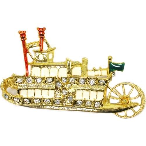 12pcs/lot Wholesale Fashion Brooch Rhinestone cruise ship Pin Brooch C102249