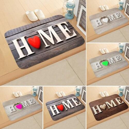 Home letter Print Doormats Rectangle Non-Slip Door Mat Bedroom Kitchen Entrance Print Door Mats felpudo de la puerta de entrada