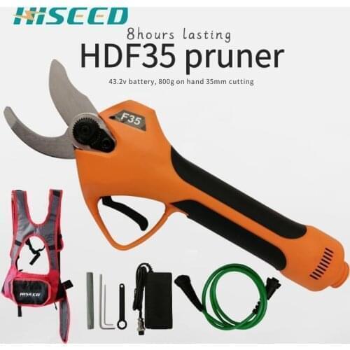 Hiseed 43.2V Electric Pruning Shears Profession Home Garden Scissors Lithium Battery Garden Pruner Scissors Max 35cm