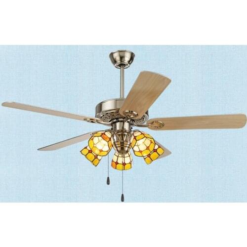 European fashion bedroom lamp fan Mediterranean style Ceiling fan dining room amp fan lighting FS22
