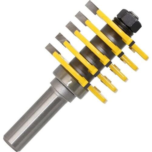 Wood Router Bit Solid Hardened Steel Body Adjustable 5 Blade 3 Flute 1/2 inch Shank Woodworking Milling Cutter Cutting Tools