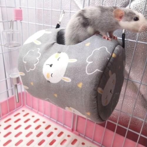 Cotton Small Pet Cage Warm Small Pet Nest Mini Cotton Cage Hanging Hammock Hamster Bed House Rodent/Guinea Pig/Rat/Hedgehog