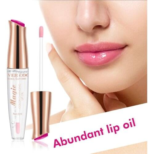 Color-changing lip oil lip moisturizing hydrating color-changing lip glaze cosmetics brighten lip color abundant lip oil care
