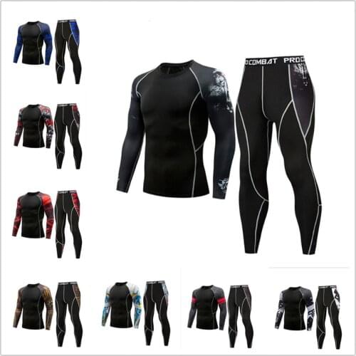 MMA Bjj Tiger Muay Long Sleeves Tactical Mma Rashguard Boxing Jerseys Mens Fitness Sets Thai T-shirt Sport Kickboxing Tracksuit