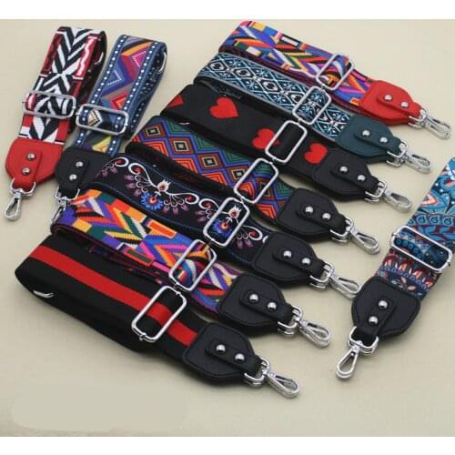 Fashion Colored Women bags strap Famous Designer Adjustable Shoulder Strap Messenger Bag colorful Strap for women Width 5cm