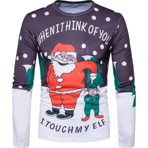 Novelty Christmas Sweater Unisex Men Women Winter Knitted Pullover 2019 Sweater Printed Couples Christmas Sweater Male Pull Femm