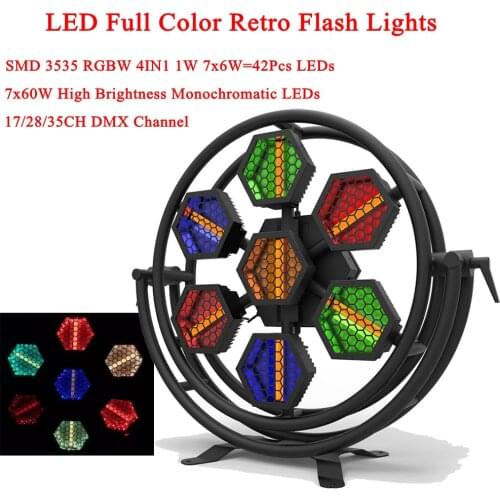New Stage Effect Lighting 500W LED Full Color Retro Flash Lights LED RGBW 4IN1 Flashing Lights Dance Club Party DJ Lights