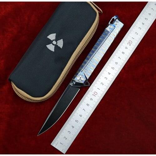 New JK5311 S35VN blade Flipper folding knife ball bearing TC4 titanium handle hunting camping fruit Knives EDC tools