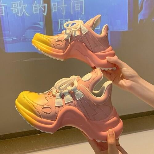 Autumn Shoes Women 2021 Brand Design Bling Sequined Womens Casual Shoes Fashion Female Chunky Sneakers Stylish Sport Shoes