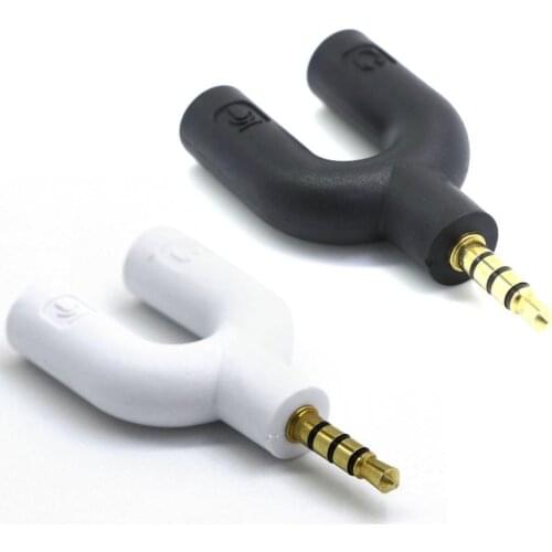 3.5mm Jack Audio Microphone Headset Earphone Adapter Mini Connector Male to Double Female Connector Audio Splitter