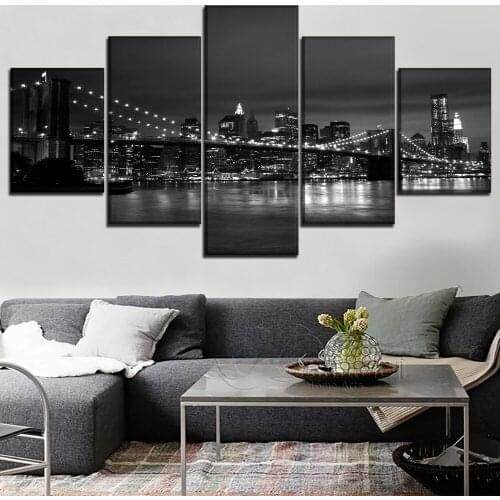 Full Square/Round Drill 5D DIY Diamond Painting"5 Piece United States New York Bridge Landscape"Embroidery Cross Stitch 5D Home