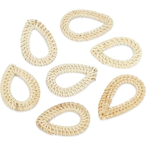 4x DIY Dangle Earring Stud Drop Handmade Knit Rattan Eardrop Leisure Jewelry