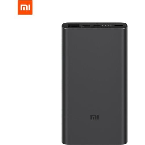 Xiaomi Power Bank 3 10000mAh Quick Charge QC3.0 PLM12ZM USB Type C Fast Charging Universal Smartphone Slim Mi Powerbank