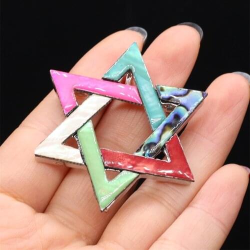 Star of Savid Brooches Antique Silver Alloy Brooch 4 Colors Available for Women Party Dress Coat Pins Jewelry Accessories