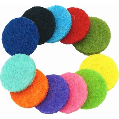 30pcs/lot 15mm Felt Pads Colorful Oil Pad for 22mm Aromatherapy snap buttons Perfume Diffuser Locket snap jewelry Accessories