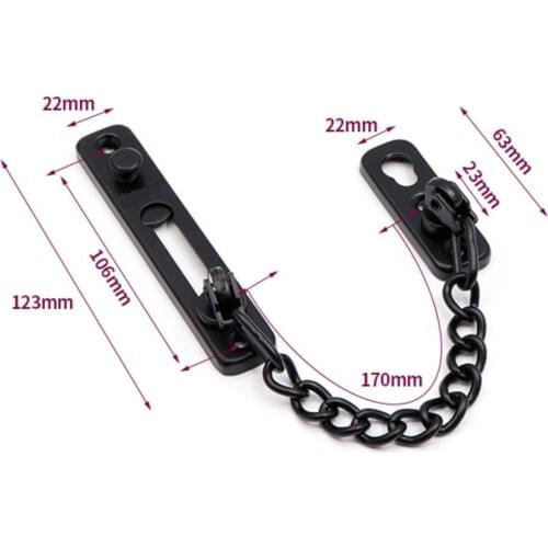 4pcs/lot Stainless Steel Security Door Chain Lock Anti-theft Door Chain Door Latch Door Lock Hardware