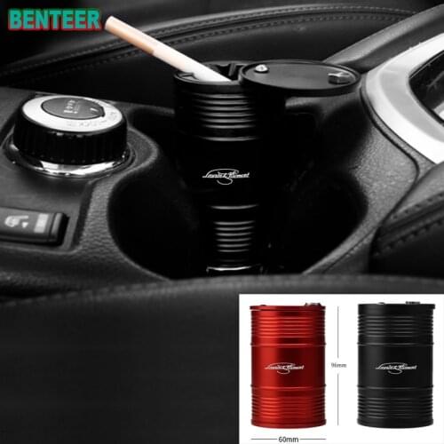 Metal Laurin & Klement Car Ashtray Sticker For Skoda Fabia Octavia MK2 Rapid Spaceback Superb Yeti Roomster Car Accessories