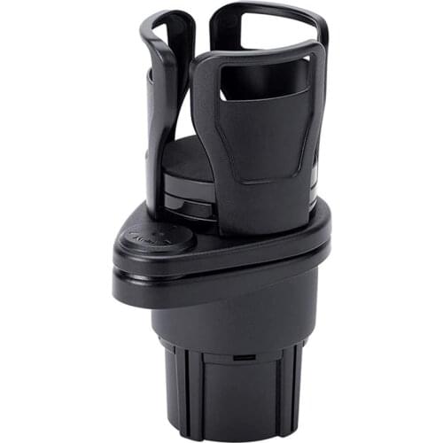 Car Cup Holder Expander Adapter 2 in 1 Cup Mount Extender 360 Degrees Rotating Adjustable Storage Rack