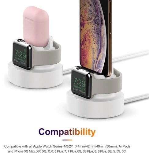 Bluetooth Wireless Headset Multifunction Mobile Phone Holder for airpods Silicone Base Charging Bracket Dock Holder for iphone