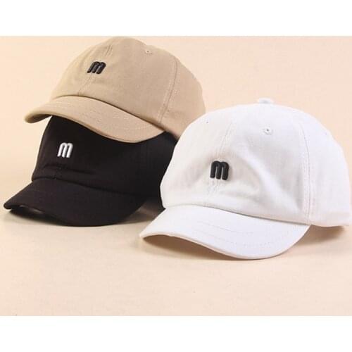 LINJW Spring Unisex Short Brim Baseball Cap Men Women Summer Letter M Embroidery Caps Snapback Hat Hip Hop Hats Outdoor Dad Hats