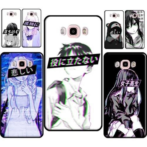 Sad Japanese Anime Aesthetic For Samsung Galaxy J3 J5 J7 J1 2016 A3 A5 2017 A6 A8 A9 J8 J6 J4 J2 Core 2018 Phone Case