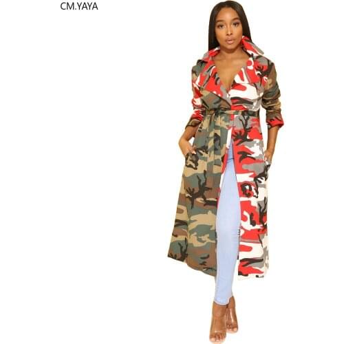 CM.YAYA Women's Long Raincoats