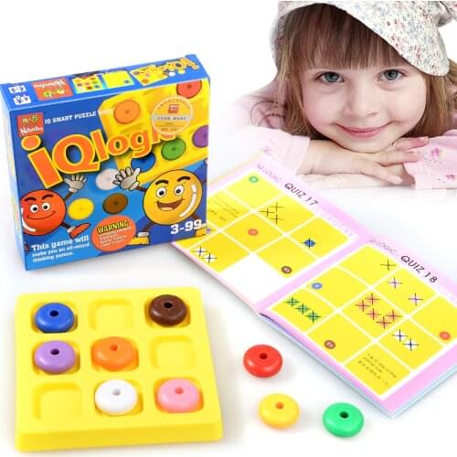IQ Logic Game Puzzle Mind Brain Teaser Kids Educational Beads Puzzles Gift for Children 1 Manual 60 Challenges