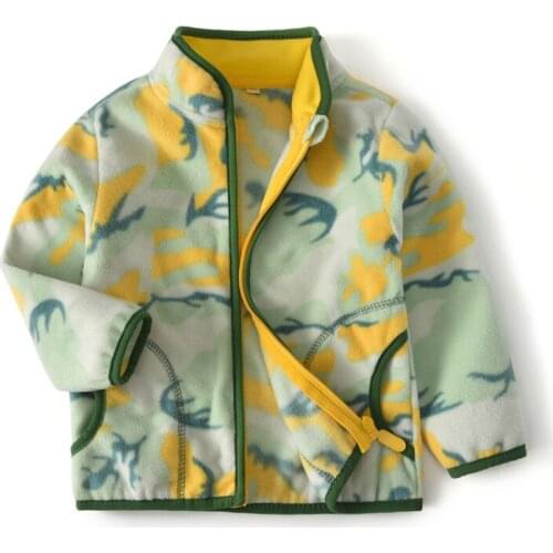 Funnygame New Baby Jackets Camouflage Boys Girls Fleece Outwear Zipper Jacket Coats for Kids Clothing