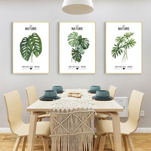 Plant Leaves Nature Botanical Nordic Postermood Canvas Paintings Wall Art Pictures For Living Room Decoration Take On A New Look