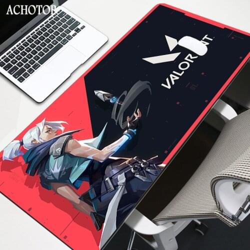 Anime Valorant Mouse Pad Locking Edge Large Extended Mousepad Many Size Gaming Mouse Pad Computer Mouse Carpet Office Desk Mat