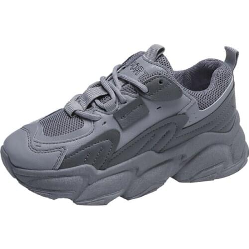 Women Chunky Platform Sneakers Fashion Winter Women Casual White Black Sports Running Shoes Women Vulcanize Shoes Plus Size 44