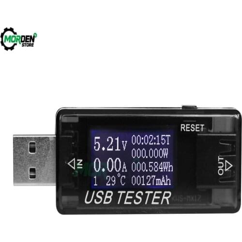 KWS-MX16 8 in1 Electrical Power USB Capacity Ammeter Voltage Tester 0-99999mAh QC 2.0/3.0 4-30V Current Meter Monitor Voltmeter