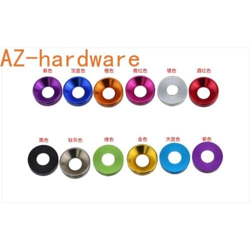 M2m2.5m3m4 color aluminum alloy cylindrical head, cup head, hexagon socket screw, gasket, bolt washer, Huawei meson 10PCS