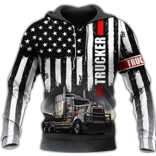 Fashion sweater truck Unisex 3D Sweatshirt Hoodie fashion mens Sweatshirt Harajuku casual jacket