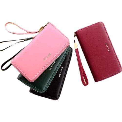 Genuine Leather Card Holder Zipper Womens ID Holder RFID Blocking Large Capacity Multi 18/24 Card Slot Coin Purse Wallet Men