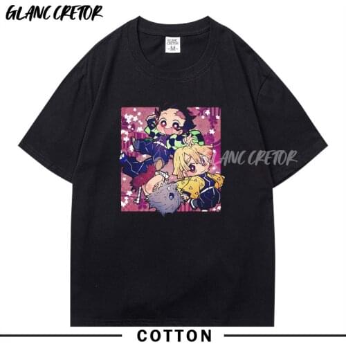 Man Manga Kimetsu no Yaiba T Shirts Harajuku Tees Shirt Top Design Short-sleeved Aesthetic Japanese Anime Shirt Graphic Tees