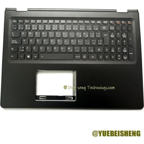 New For Lenovo YOGA 500-15 Flex 3-1570 Flex3-15 Flex 3 15 1570 1580 palmrest upper cover French keyboard Backlit 5CB0J34012