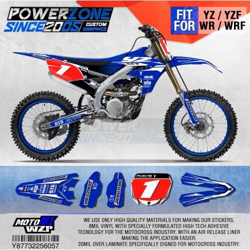 PowerZone Customized Team Graphics Backgrounds Decals 3M Custom Stickers For YAMAHA YZF250FX 14-18 YFZ 19 YZF450 14-17 18-19 057