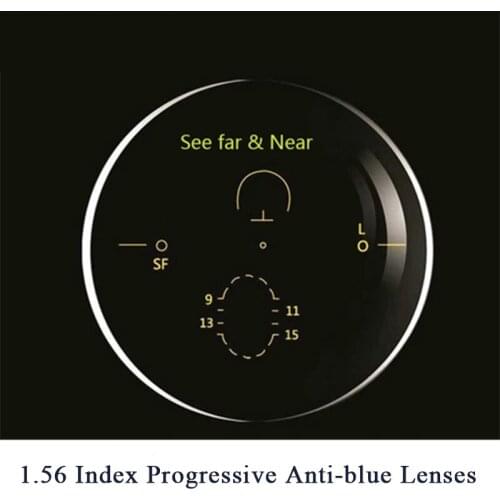 Kirka 1.56 Index Progressive Anit-blue Lenses For Prescription Glasses Can See Far and Near AST Optical EyeGlasses Lenses
